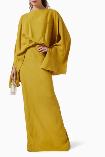 فستان ايوليا طويل كريب كادي