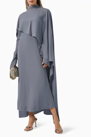 فستان كارينجتون متوسط الطول كريب كادي