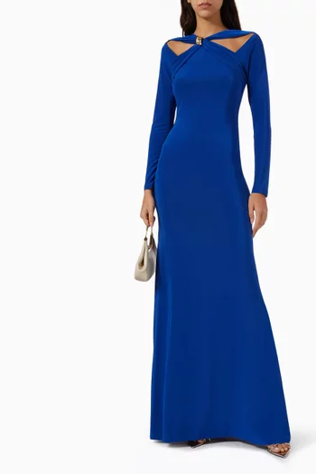 Cut-out Gown in Jersey