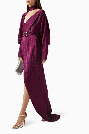 Dunaway Croco Dress in Crepe Cady