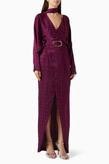 Dunaway Croco Dress in Crepe Cady