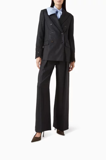 حذاء كلاسيك بسير خلفي مزين بخرز مونيلي شمواه