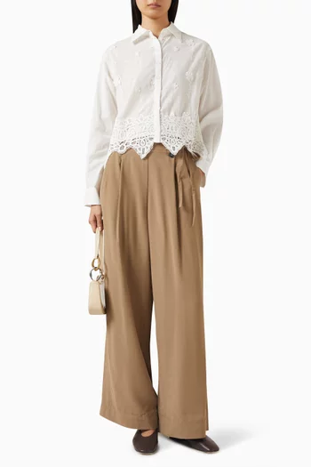 Yascica Embroidered Shirt in Cotton