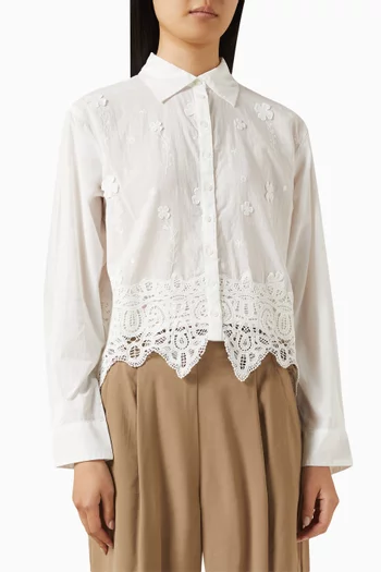 Yascica Embroidered Shirt in Cotton
