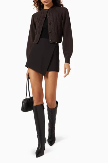 كارديغان ريتا منسوج بغرزة الضفيرة