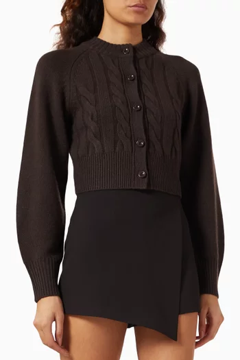 كارديغان ريتا منسوج بغرزة الضفيرة