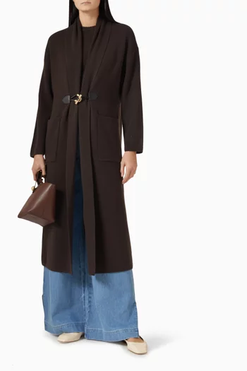 معطف إلسا منسوج من مزيج صوف