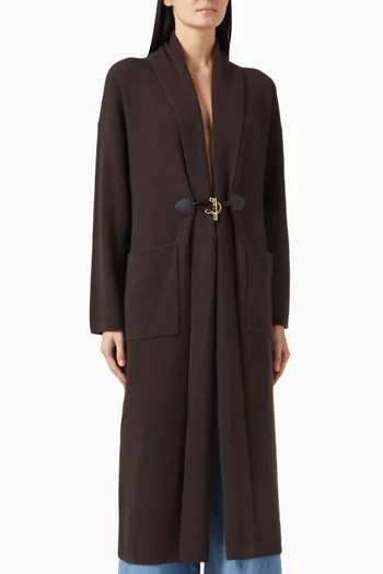 معطف إلسا منسوج من مزيج صوف