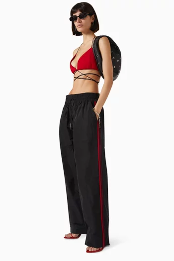 Balloon Side Piping Pants in Taffeta