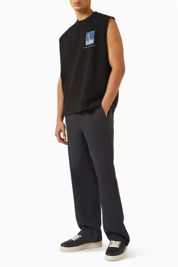 Lucien Herringbone Pants in Cotton