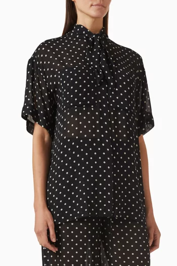 Houston Neck-tie Shirt in Georgette