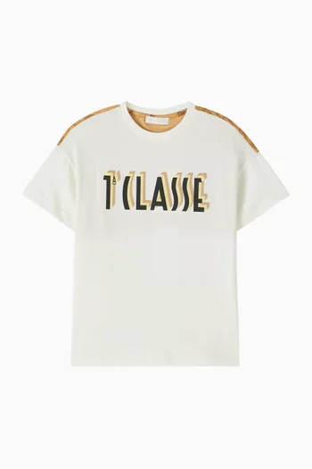 تي شيرت بعبارة 1a Classe قطن