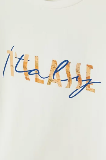 تي شيرت بعبارة 1ª Classe Italy قطن