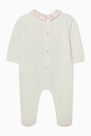 Collared Logo Pyjama Suit in Cotton