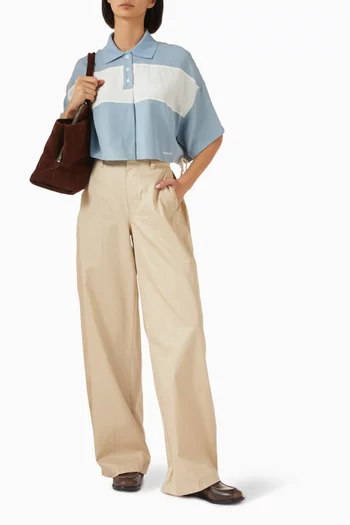 Side Ribbon Cropped T-shirt