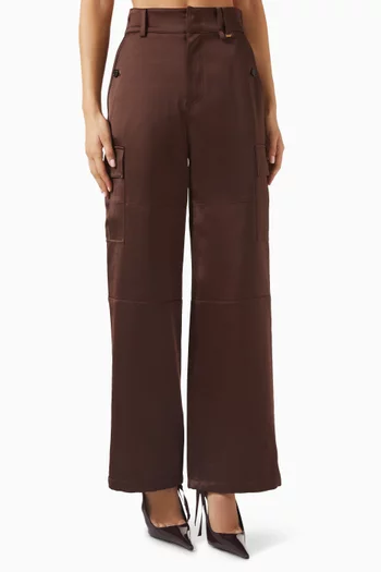 Cargo Pants in Satin