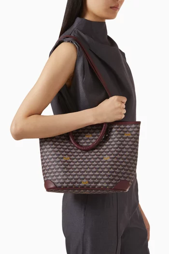 حقيبة يد دابل باتل 27 قنب مغلف وجلد