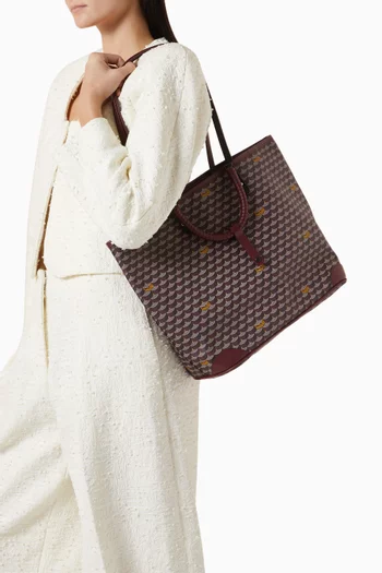 حقيبة يد دابل باتل 35 قنب بنقشة حراشف الأفعى وجلد