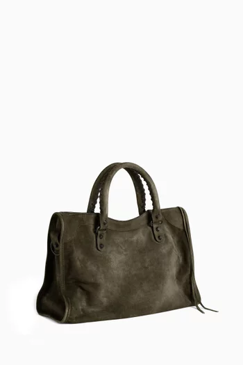 Medium Le City Bag in Suede