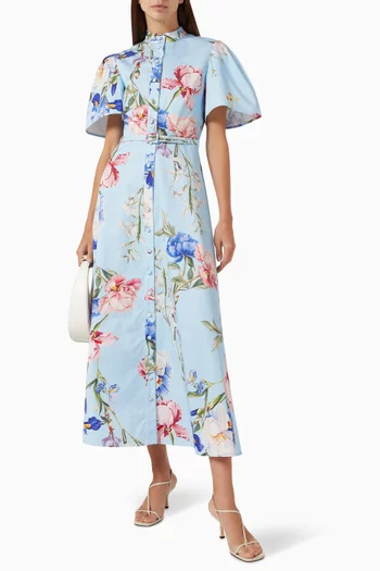 Bianca Midi Dress in Cotton