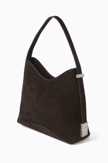 Mini Egg Shoulder Bag in Suede