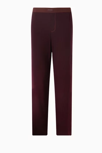 Cotton Rib Relaxed Pants
