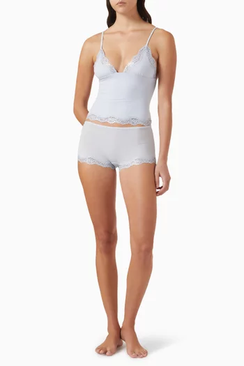 طقم سروال داخلي بنمط شورت وكاميسول مزين بالدانتيل فيتس إيفري بودي