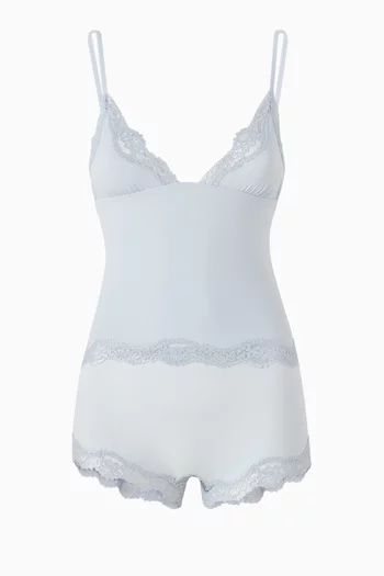 طقم سروال داخلي بنمط شورت وكاميسول مزين بالدانتيل فيتس إيفري بودي