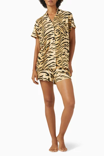 Sleep Short Sleeve Button Up Set