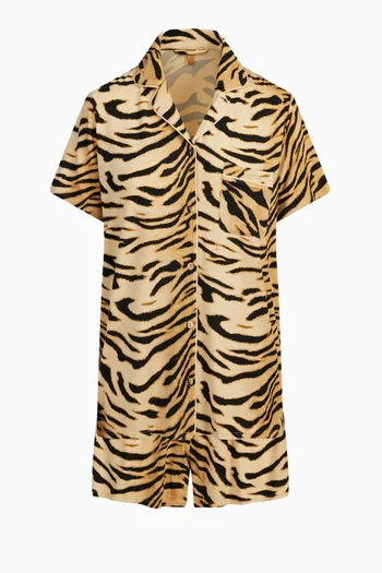 Sleep Short Sleeve Button Up Set
