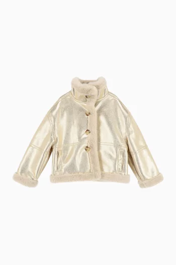 Petra Metallic Fur Jacket