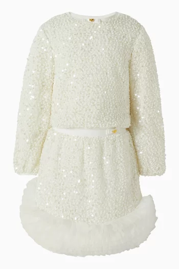 Cedar Boucle Sequin Top
