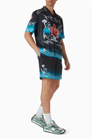 Blades Shorts in Silk-satin