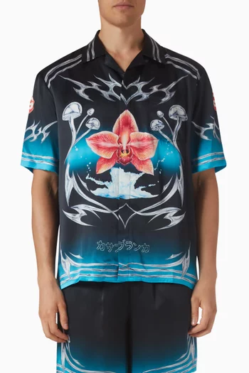 Blades Shirt in Silk-satin