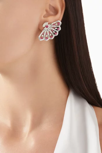 Fanfare Symphony Diamond Earrings in 18kt White Gold