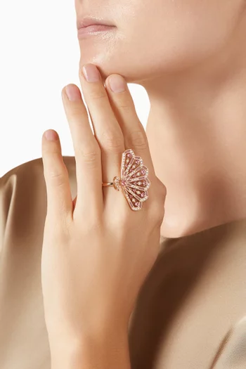 Fanfare Symphony Diamond Ring in 18kt Rose Gold