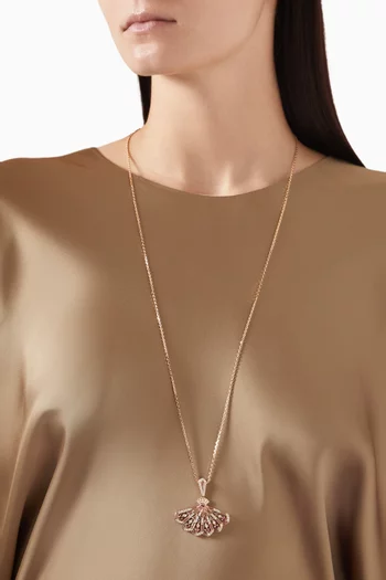 Fanfare Symphony Diamond Necklace in 18kt Rose Gold