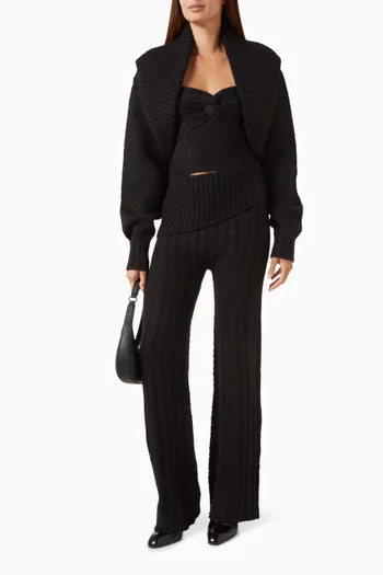 Bandeau Top & Shawl Cardigan Set