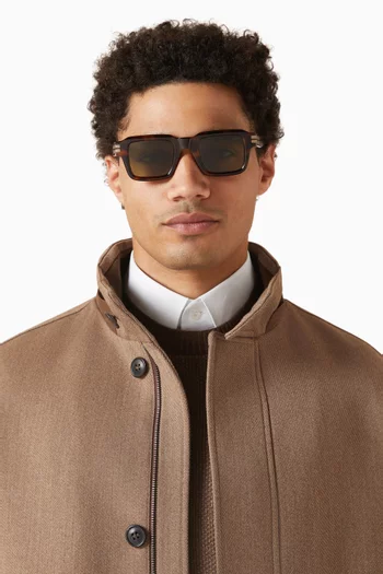 نظارة شمسية بإطار مربع أسيتات