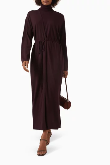 Relaxed Belted Cardigan in Merino-silk