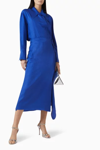 Loose-fit Shirt in Silk-jacquard