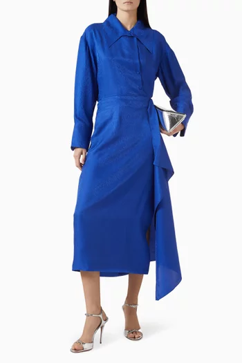 Ruffle Skirt in Silk-jacquard