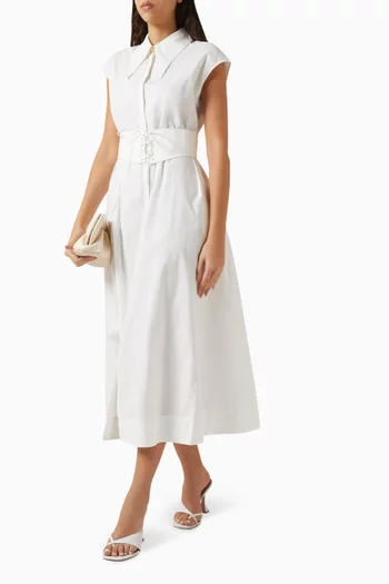 فستان كاليستا بحزام قطن