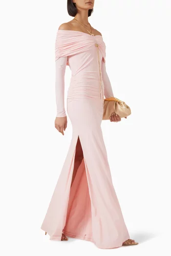 Margaret Off-shoulder Dress in Jersey