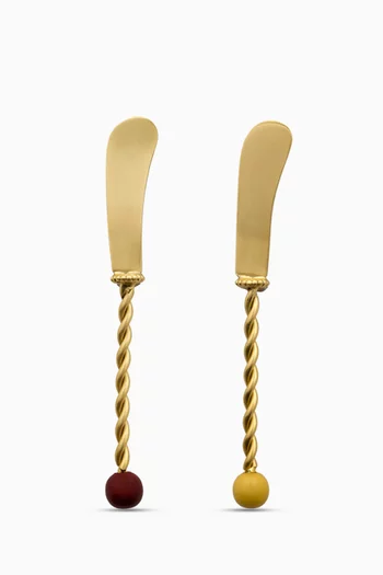 Torchon Butter Knives, Set of 2