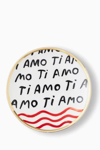 'Ti Amo' Plate in Porcelain