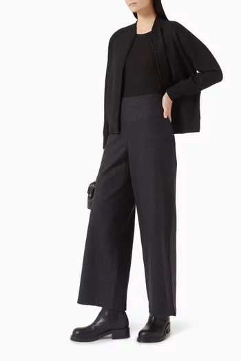 Wide-leg Pants in Regenerative Wool