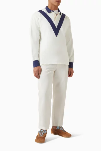 Chevron Rugby Shirt in Flamé Cotton