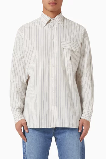 Stripe Selvedge Shirt in Cotton