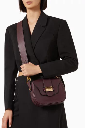 Small D-Fence Saddle Bag in Leather